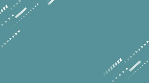 幾何学模様の図形が両端に配置された背景イラスト 色背景