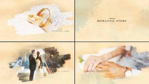 Wedding Romantic Love Ink & Brush Story MOGRT