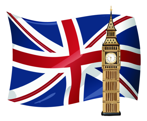United Kingdom Flag and Big Ben Icon 006
