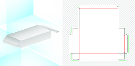 Die cut box packaging product bread