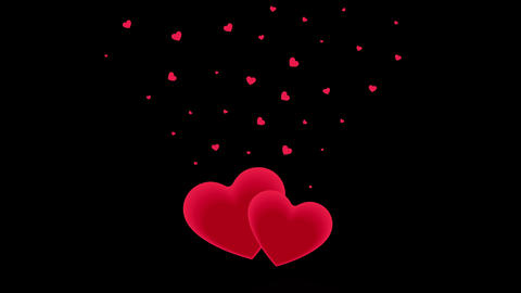 Romantic Hearts Love Animation