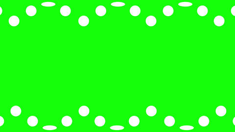 A looping animation of bouncing dots and circles moving forward, with a transparent background