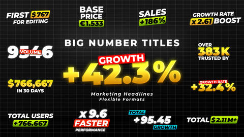 Big Number Titles Marketing Headlines
