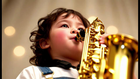 girl with saxophone