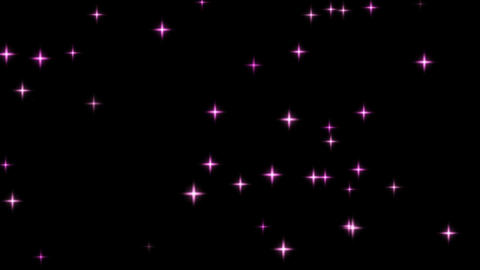Pink Sparkling Stars Alpha Loop Overlay | 4K Seamless Transparent Animation