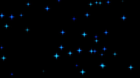 Sparkling Stars Alpha Loop Overlay | 4K Seamless Transparent Animation