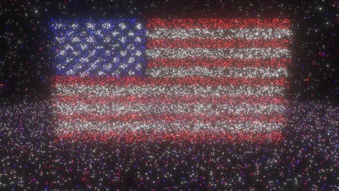 American Flag Patriotic Fourth Of July Holiday Sparkling Star Lights