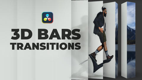 3D Bars Transitions for DaVinci Resolve