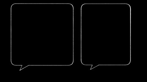 Animation of hand-drawn speech bubble frames