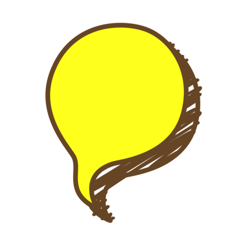 A single circular icon of a graffiti-style speech bubble