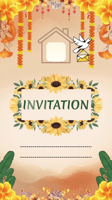 Wedding Invitation animation stock video (6)