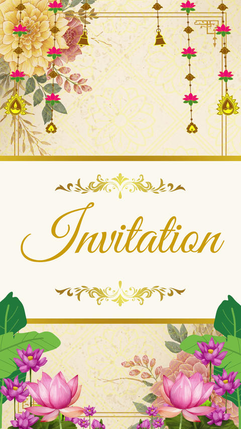Wedding Invitation animation stock video (8)