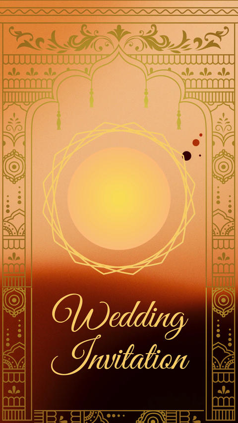 Wedding Invitation animation stock video (9)