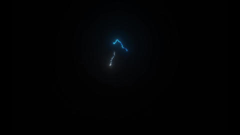 The lightning bolt in the black background