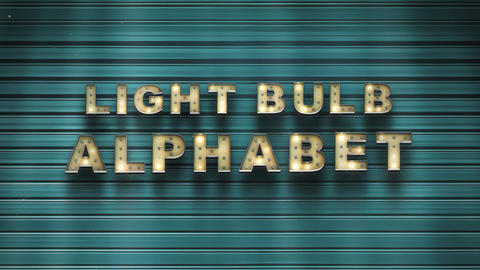 Light Bulb Alphabet