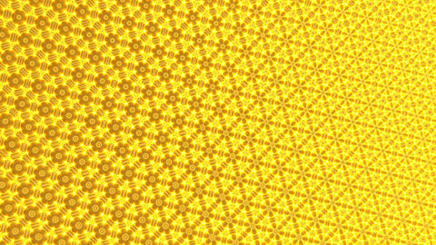 Purple gradient geometric animation with hexagons and dots shifting horizontally