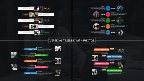 Vertical Timeline With Photos | Mogrt