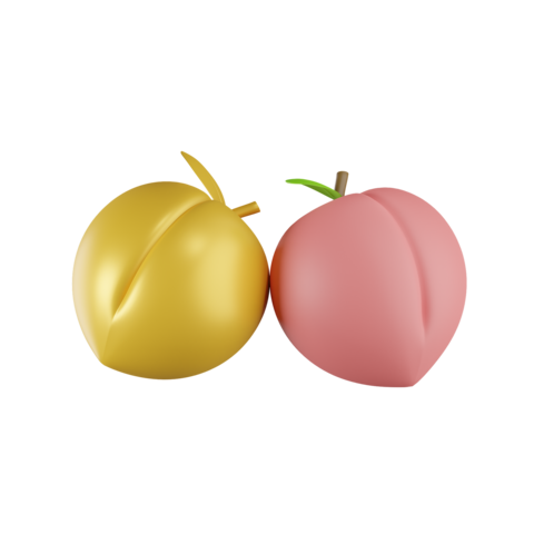 Peaches 3D Icon