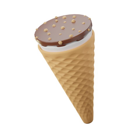 Ice Cream Choco Vanilla 3D Icon