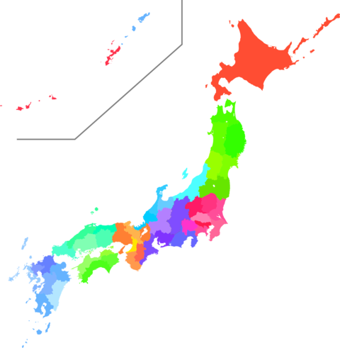 色分け日本地図