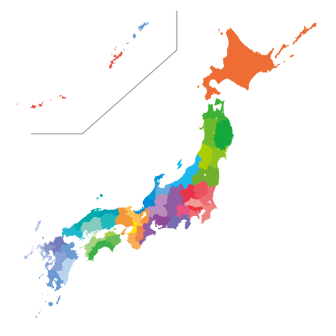 色分け日本地図