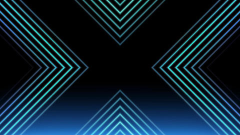 X arrow shape neon laser line animation vj loop