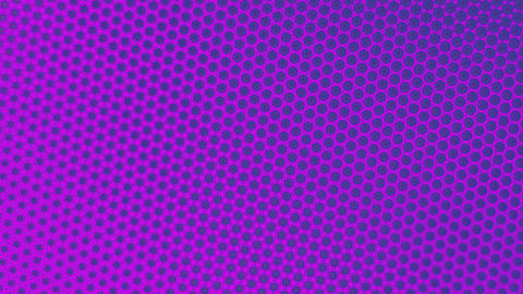 Vibrant purple pink geometric animation with mandala symmetry and dynamic