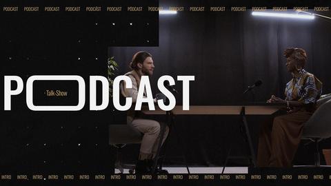 Dynamic Podcast Show Opener with Glitch Typography