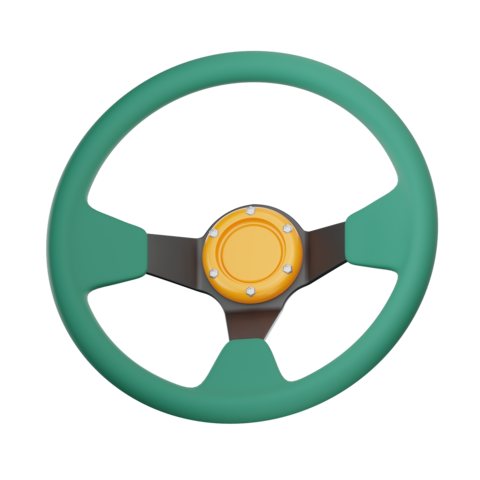 Steering Wheel 3D Icon