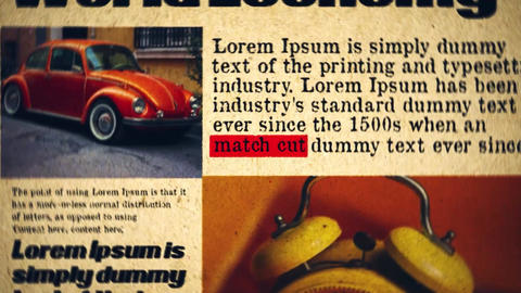 Newspaper Match Cut Intro - 2