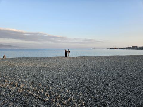The view of the beach