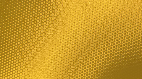Gold yellow floral mandala animation with symmetrical structure geometric