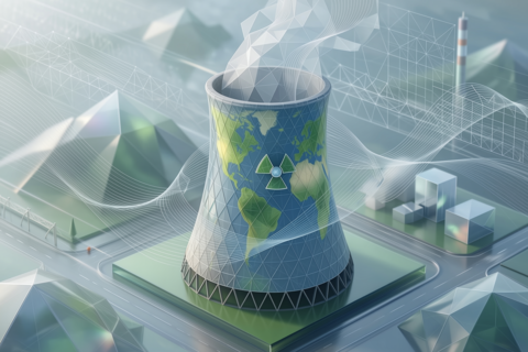 Nuclear power station cooling tower (2)