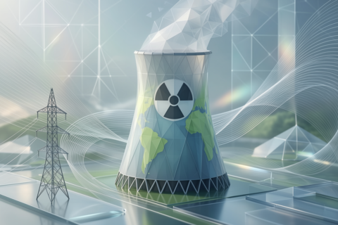 Nuclear power station cooling tower