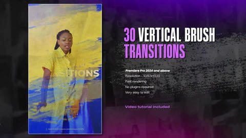 Vertical Brush Transitions For Premiere Pro - 3