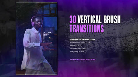 Vertical Brush Transitions For Premiere Pro - 4