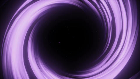 Purple glowing vortex swirling in circular motion in deep space. Abstract tunnel