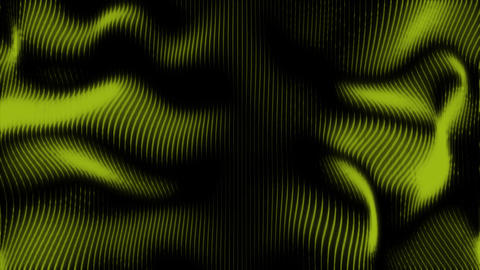 Yellow neon waves, abstract flowing lines on dark background. Futuristic glowing