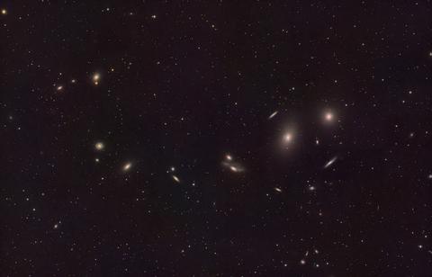 Astro photo of the Markarian Chain of Galaxies