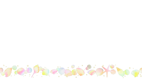 A looping animation featuring cute pastel-colored seashells flowing in a line