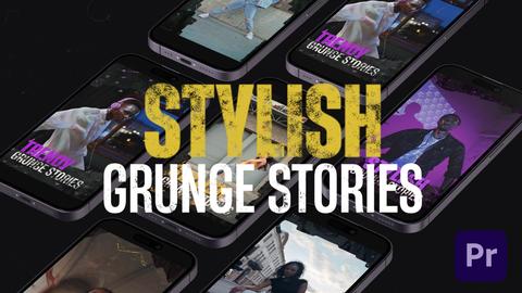Modern Grunge Stories Mogrt