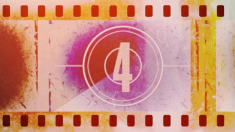 Light Leak Film Transition Marked With The Numbers 3 4 5