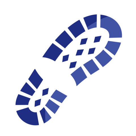 Shoe print icon clipart logtotype isolated vector illustration