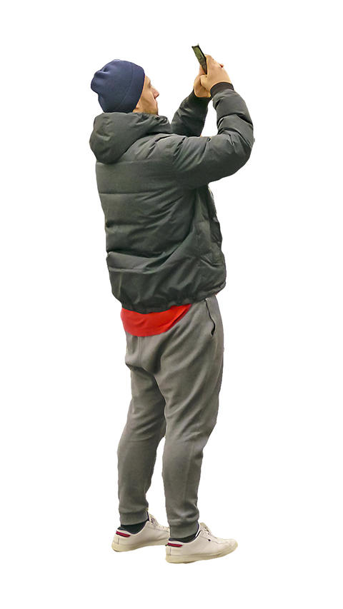 Anonymous people taking photos loop video