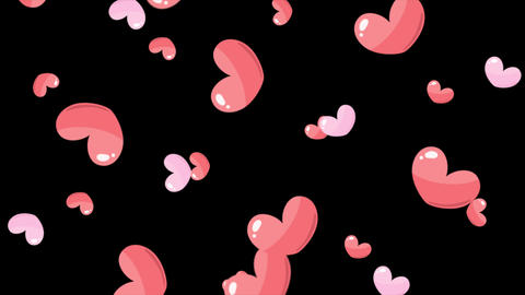 This is a background image featuring cute rotating hearts
