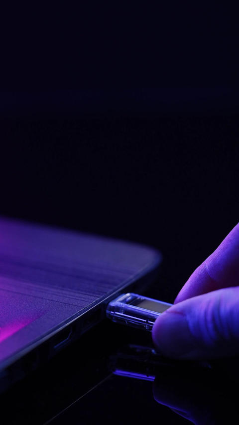 Cyber Security Business Concept With Secure USB And Copy Space