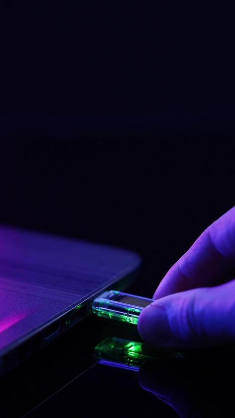 Cyber Security Business Concept With Secure USB And Copy Space