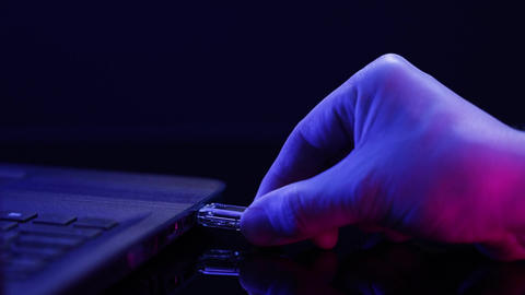 Cyber Security Business Concept With Secure USB And Copy Space