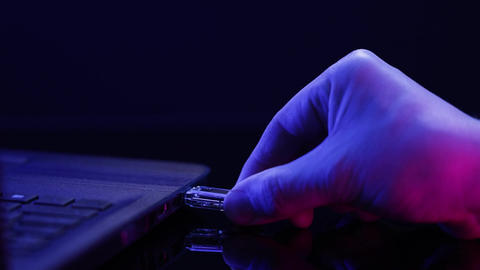 Cyber Security Business Concept With Secure USB And Copy Space