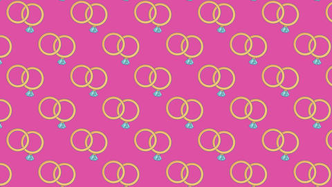 Cute Wedding Ring Pattern Motion Background